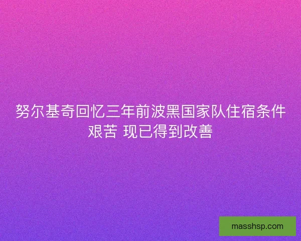 努尔基奇回忆三年前波黑国家队住宿条件艰苦 现已得到改善